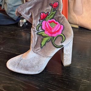 Steve Madden velvet booties
